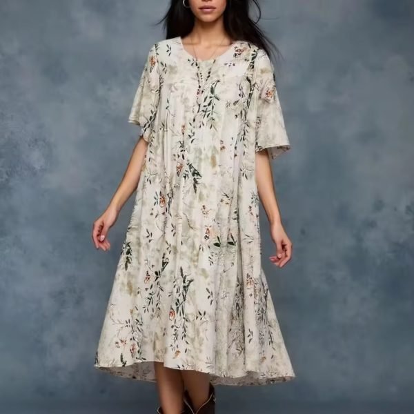 Summer Women's Loose Midi Dress - Image 2