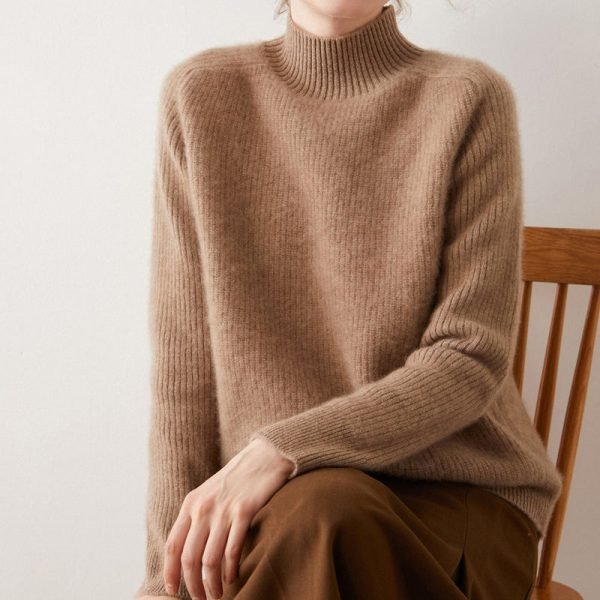 Luxury Turtleneck Chunky Knitted - Image 2