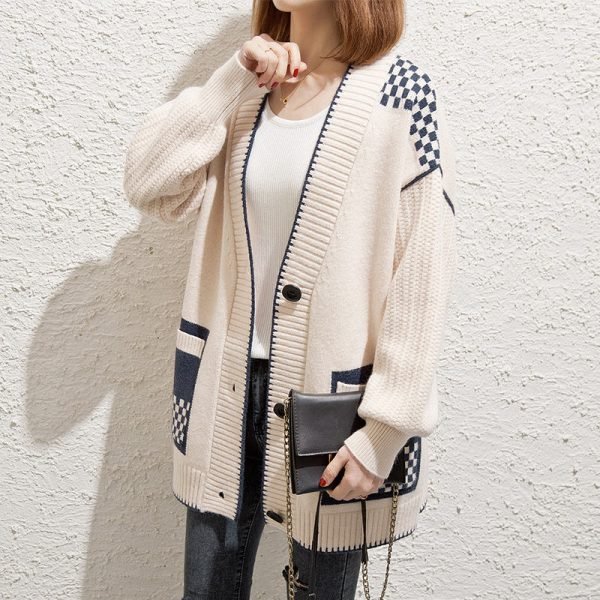 Women Midi Long Sweater Knitwear Cardigan Coat - Image 3