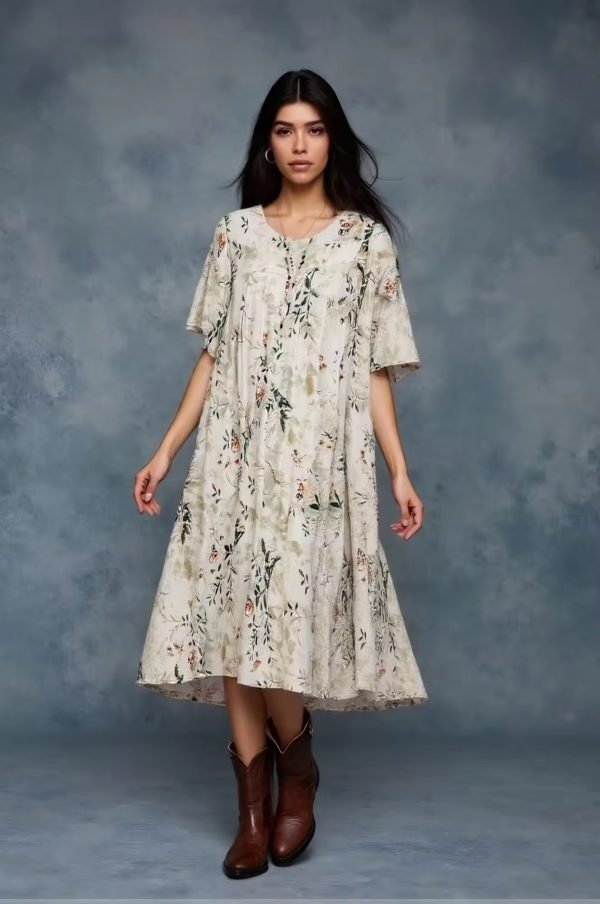 Summer Women's Loose Midi Dress - Image 3