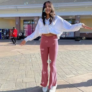 High Waist Women's Flare Leggings